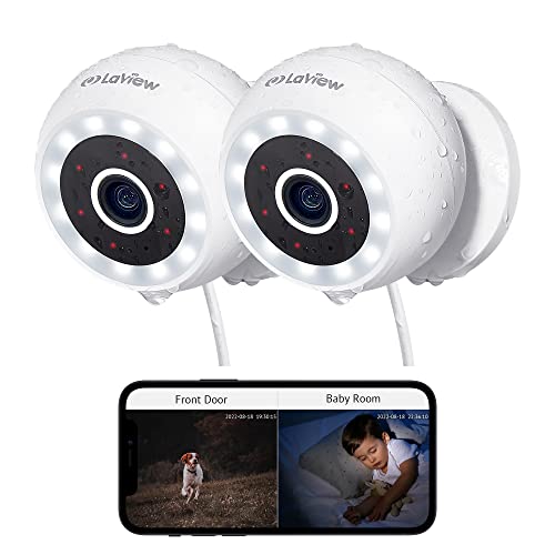 LaView 4MP Security Cameras Outdoor Indoor 2pc,2K Wired Cameras for Home Security with Starlight Color Night Vision,IP65 Spotlight Security Camera 2.4G,2-Way Audio,AI Human Detection,Works with Alexa LaView 4MP Security Cameras Outdoor Indoor 2pc,2K Wired Cameras for Home Security with Starlight Color Night Vision,IP65 Spotlight Security Camera 2.4G,2-Way Audio,AI Human Detection,Works with Alexa