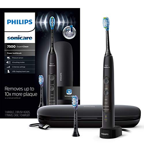 Philips Sonicare ExpertClean 7500, Rechargeable Electric Power Toothbrush, Black, HX9690/05 Philips Sonicare ExpertClean 7500, Rechargeable Electric Power Toothbrush, Black, HX9690/05