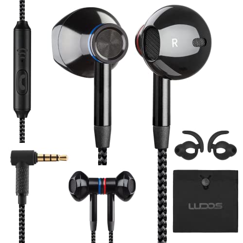LUDOS NOVA Wired Earbuds with Microphone - 3.5mm Earphones Plug in Ear Buds Headphones - 5 Years Warranty - Videoconference, Calls and More - Compatible with iPhone, Android, Laptop and Other Devices LUDOS NOVA Wired Earbuds with Microphone - 3.5mm Earphones Plug in Ear Buds Headphones - 5 Years Warranty - Videoconference, Calls and More - Compatible with iPhone, Android, Laptop and Other Devices