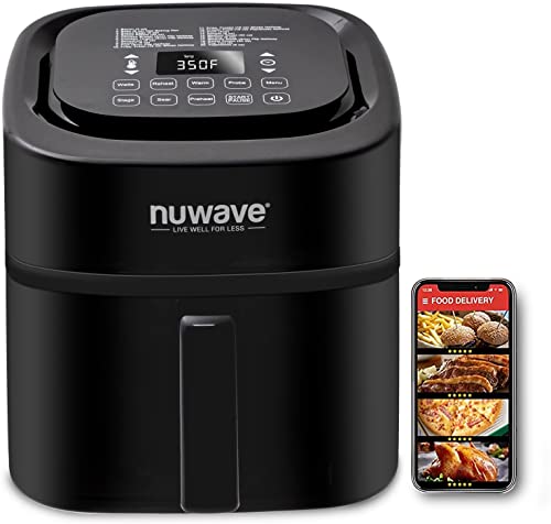 NUWAVE Brio 6-in-1 Air Fryer Oven Combo, 8-Qt X-Large Size, Fit up to 3 LBS. of Fries or 5 LB. Chicken, Non-Stick Air Circulation Riser & Never-Rust Reversible Stainless Steel Rack Included NUWAVE Brio 6-in-1 Air Fryer Oven Combo, 8-Qt X-Large Size, Fit up to 3 LBS. of Fries or 5 LB. Chicken, Non-Stick Air Circulation Riser & Never-Rust Reversible Stainless Steel Rack Included