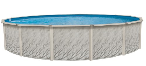 Lake Effect Meadows Reprieve 24' Round Above Ground Swimming Pool | 52" Height | Resin Protected Steel Sided Walls | 25 Gauge Overlap Liner & Skimmer Lake Effect Meadows Reprieve 24' Round Above Ground Swimming Pool | 52" Height | Resin Protected Steel Sided Walls | 25 Gauge Overlap Liner & Skimmer
