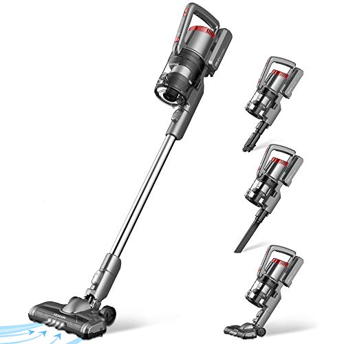 VEAVON P8PLUS Cordless Vacuum Cleaner, Lightweight Bagless Vacuum,16Kpa Powerful Suction, 40 Minutes Long Running Time, 4 in 1 Stick Vacuum,3 Crevice Tool for Hard Floors, for Home Pet Hair, Gray VEAVON P8PLUS Cordless Vacuum Cleaner, Lightweight Bagless Vacuum,16Kpa Powerful Suction, 40 Minutes Long Running Time, 4 in 1 Stick Vacuum,3 Crevice Tool for Hard Floors, for Home Pet Hair, Gray