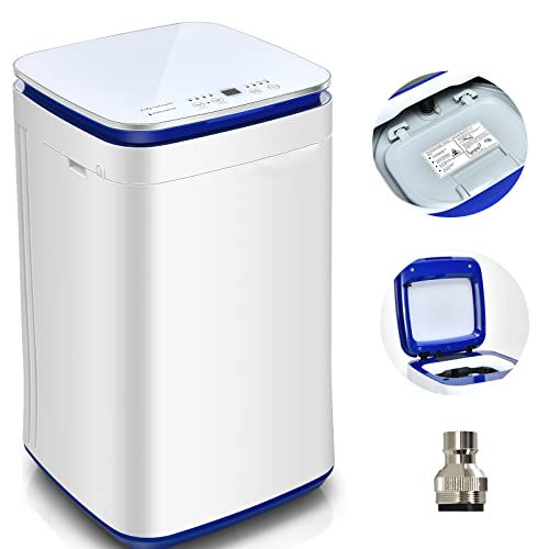 Giantex Portable Washing Machine, Full Automatic Washer and Dryer Combo with Heating Function, 8 Programs 3 Water Levels and Built-In Drain Pump, 2 In 1 Compact Laundry Washer for Apartment Dorm RV