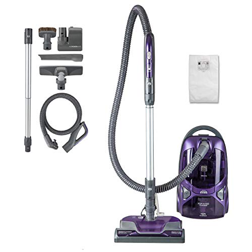 Kenmore 600 Series Friendly Lightweight Bagged Canister Vacuum with Pet PowerMate, Pop-N-Go Brush, 2 Motors, HEPA Filter, Aluminum Telescoping Wand, Retractable Cord and 4 Cleaning Tools, Purple Kenmore 600 Series Friendly Lightweight Bagged Canister Vacuum with Pet PowerMate, Pop-N-Go Brush, 2 Motors, HEPA Filter, Aluminum Telescoping Wand, Retractable Cord and 4 Cleaning Tools, Purple
