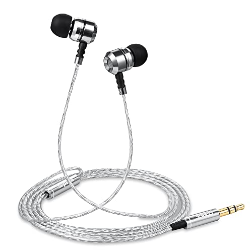 sephia SP3060 Earbuds Wired in-Ear Headphones with Tangle-Free Cord, Noise Isolating, Bass Driven Sound, Metal Earphones, Carry Case, Ear Bud Tips, 3.5mm sephia SP3060 Earbuds Wired in-Ear Headphones with Tangle-Free Cord, Noise Isolating, Bass Driven Sound, Metal Earphones, Carry Case, Ear Bud Tips, 3.5mm
