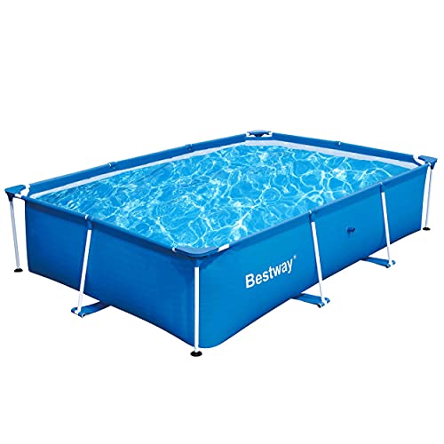Bestway 56498 Deluxe Splash 9.8' x 6.7' x 26" Kids Rectangular Above Ground Swimming Pool (Pool Only) Bestway 56498 Deluxe Splash 9.8' x 6.7' x 26" Kids Rectangular Above Ground Swimming Pool (Pool Only)