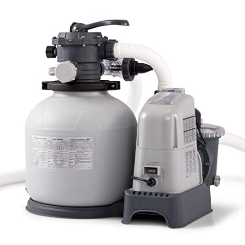 Intex Krystal Clear 1500 GPH Sand Filter Pump & Saltwater System with E.C.O. (Electrocatalytic Oxidation) for Above Ground Pools, 110-120V with GFCI Intex Krystal Clear 1500 GPH Sand Filter Pump & Saltwater System with E.C.O. (Electrocatalytic Oxidation) for Above Ground Pools, 110-120V with GFCI