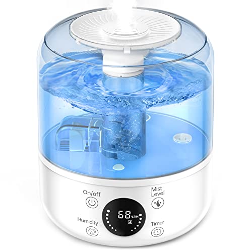 Humidifiers for Bedroom, BURLAN Cool Mist Humidifiers (2.5L Water Tank) Quiet Ultrasonic for Home, Air Vaporizer Humidifier with 360° Rotation Nozzle, Auto Shut-Off Humidifiers for Bedroom, BURLAN Cool Mist Humidifiers (2.5L Water Tank) Quiet Ultrasonic for Home, Air Vaporizer Humidifier with 360° Rotation Nozzle, Auto Shut-Off