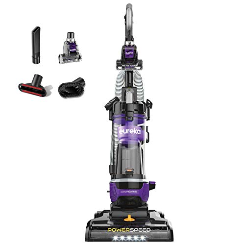 Eureka PowerSpeed Lightweight Bagless Upright Vacuum Cleaner with Pet Turbo Brush, for Carpet and Hard Floor, Purple Eureka PowerSpeed Lightweight Bagless Upright Vacuum Cleaner with Pet Turbo Brush, for Carpet and Hard Floor, Purple