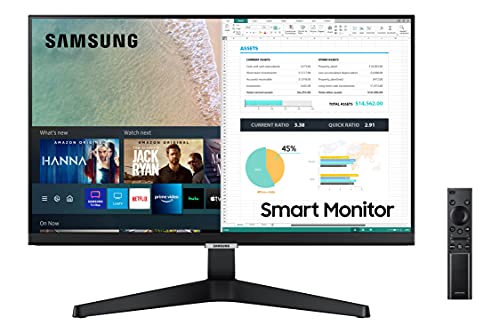 SAMSUNG M5 Series 24-Inch FHD 1080p Smart Monitor & Streaming TV (Tuner-Free), Netflix, HBO, Prime Video, & More, Apple Airplay, Built-in Speakers, Remote Included (LS24AM506NNXZA) SAMSUNG M5 Series 24-Inch FHD 1080p Smart Monitor & Streaming TV (Tuner-Free), Netflix, HBO, Prime Video, & More, Apple Airplay, Built-in Speakers, Remote Included (LS24AM506NNXZA)