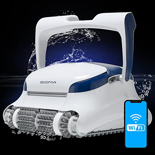 DOLPHIN Sigma Robotic Pool Cleaner with Bluetooth and Massive Top-Load Cartridge Filters, Ideal for Pools up to 50 Feet. DOLPHIN Sigma Robotic Pool Cleaner with Bluetooth and Massive Top-Load Cartridge Filters, Ideal for Pools up to 50 Feet.