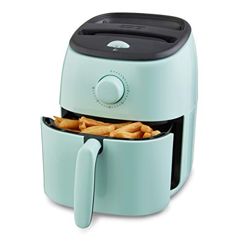 DASH Tasti-Crisp™ Electric Air Fryer Oven Cooker with Temperature Control, Non-Stick Fry Basket, Recipe Guide + Auto Shut Off Feature, 1000-Watt, 2.6Qt, Aqua DASH Tasti-Crisp™ Electric Air Fryer Oven Cooker with Temperature Control, Non-Stick Fry Basket, Recipe Guide + Auto Shut Off Feature, 1000-Watt, 2.6Qt, Aqua