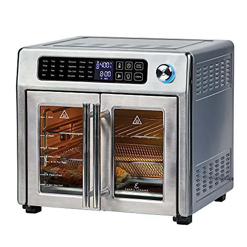 Emeril Lagasse 26 QT Extra Large Air Fryer, Convection Toaster Oven with French Doors, Stainless Steel Emeril Lagasse 26 QT Extra Large Air Fryer, Convection Toaster Oven with French Doors, Stainless Steel