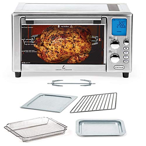 Emeril Lagasse Power Air Fryer 360 Better Than Convection Ovens Hot Air Fryer Oven, Toaster Oven, Bake, Broil, Slow Cook and More Food Dehydrator, Rotisserie Spit, Pizza Function Cookbook Included (Stainless Steel) Emeril Lagasse Power Air Fryer 360 Better Than Convection Ovens Hot Air Fryer Oven, Toaster Oven, Bake, Broil, Slow Cook and More Food Dehydrator, Rotisserie Spit, Pizza Function Cookbook Included (Stainless Steel)