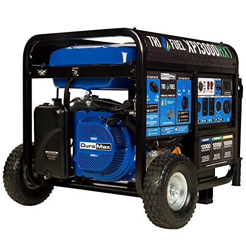DuroMax XP13000HXT 13,000-Watt 500cc Tri Fuel Gas Propane Natural Gas Portable Generator with CO Alert DuroMax XP13000HXT 13,000-Watt 500cc Tri Fuel Gas Propane Natural Gas Portable Generator with CO Alert