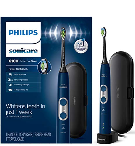 Philips Sonicare ProtectiveClean 6100 Rechargeable Electric Power Toothbrush, Navy Blue, HX6871/49 Philips Sonicare ProtectiveClean 6100 Rechargeable Electric Power Toothbrush, Navy Blue, HX6871/49