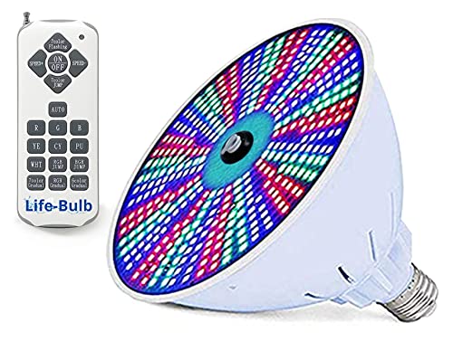 Life-Bulb LED Color Pool Light Bulb for in ground Pool. 120V 40W RGB Color Change. Lifetime Replacement Warranty. Replacement Bulb for Pentair, Hayward and Other E26 Screw in Type Bulbs Life-Bulb LED Color Pool Light Bulb for in ground Pool. 120V 40W RGB Color Change. Lifetime Replacement Warranty. Replacement Bulb for Pentair, Hayward and Other E26 Screw in Type Bulbs
