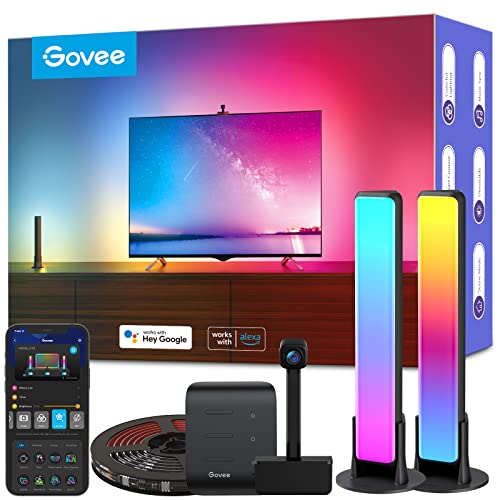 Govee LED Strip Lights & Light Bars with Camera, Smart Wi-Fi RGBIC DreamView T1 Pro LED Lights for TV (55-65 inches), Video & Music Sync TV Backlight for Gaming & Movies, Work with Alexa & Google Home Govee LED Strip Lights & Light Bars with Camera, Smart Wi-Fi RGBIC DreamView T1 Pro LED Lights for TV (55-65 inches), Video & Music Sync TV Backlight for Gaming & Movies, Work with Alexa & Google Home