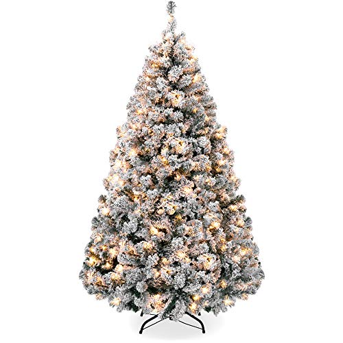 best choice products 7.5 ft flocked christmas trees