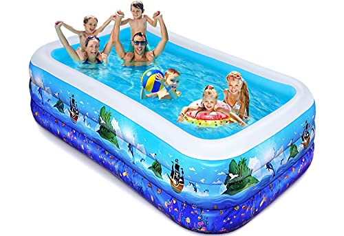 Home Inflatable Swimming Pool,Full-Sized Family Swimming Pool 120" X 72" X 22",Family Lounge Pool,Backyard Pool for Adults,Indoor and Outdoor Use for Thickened Pool for Summer Water Party Home Inflatable Swimming Pool,Full-Sized Family Swimming Pool 120" X 72" X 22",Family Lounge Pool,Backyard Pool for Adults,Indoor and Outdoor Use for Thickened Pool for Summer Water Party