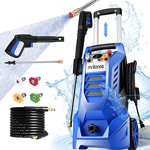 mrliance Electric Pressure Washer 2.7GPM Power Washer 2000W High Pressure Washer Cleaner Machine with 4 Interchangeable Nozzle & Hose Reel, Best for Cleaning Patio, Garden,Yard mrliance Electric Pressure Washer 2.7GPM Power Washer 2000W High Pressure Washer Cleaner Machine with 4 Interchangeable Nozzle & Hose Reel, Best for Cleaning Patio, Garden,Yard