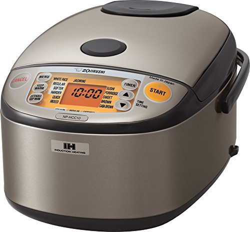 Zojirushi NP-HCC10XH Induction Heating System Rice Cooker and Warmer, 1 L, Stainless Dark Gray Zojirushi NP-HCC10XH Induction Heating System Rice Cooker and Warmer, 1 L, Stainless Dark Gray