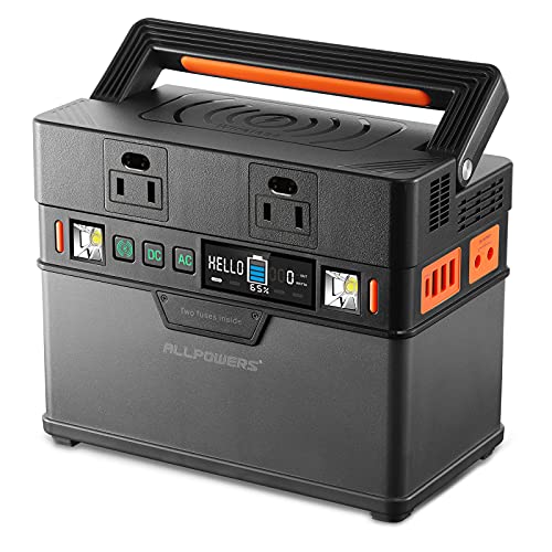 ALLPOWERS Portable Power Station 300W (Peak 500W), 288Wh Backup Battery Power Supply with Pure Sine Wave 110V AC Outlets, Portable Solar Generator for Home Use Outdoor Camping Travel RV Emergency ALLPOWERS Portable Power Station 300W (Peak 500W), 288Wh Backup Battery Power Supply with Pure Sine Wave 110V AC Outlets, Portable Solar Generator for Home Use Outdoor Camping Travel RV Emergency