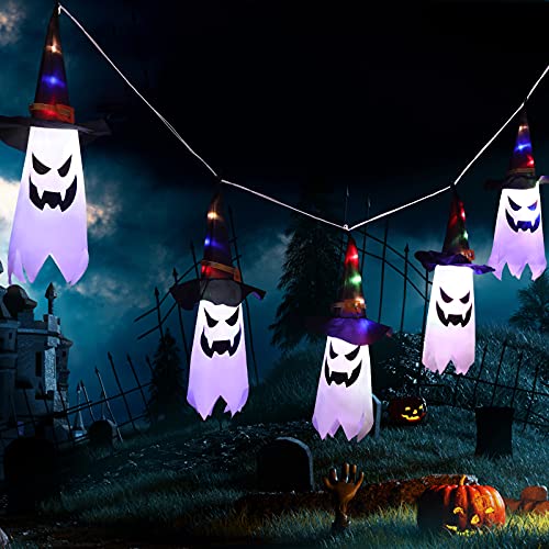 Halloween Lights, VIKASI 11.5ft Battery Operated 5 Ghost Led String Lights Halloween Decorations, Scary Halloween Decoration for Indoor Outdoor Home Party Halloween Decor Halloween Lights, VIKASI 11.5ft Battery Operated 5 Ghost Led String Lights Halloween Decorations, Scary Halloween Decoration for Indoor Outdoor Home Party Halloween Decor