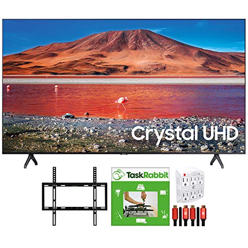 Samsung UN58TU7000 58-inch 4K Ultra HD Smart LED TV (2020 Model) 360 Design Bundle with TaskRabbit Installation Services + Deco Gear Wall Mount + HDMI Cables + Surge Adapter Samsung UN58TU7000 58-inch 4K Ultra HD Smart LED TV (2020 Model) 360 Design Bundle with TaskRabbit Installation Services + Deco Gear Wall Mount + HDMI Cables + Surge Adapter