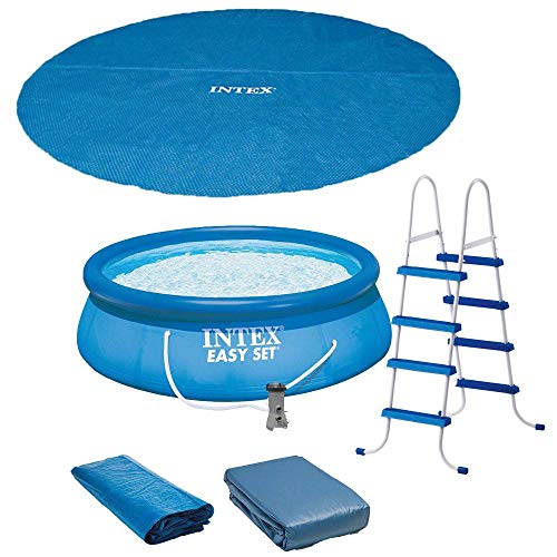 Intex 15ft x 48in Easy Set Above Ground Inflatable Pool w/ Pump and Solar Cover Intex 15ft x 48in Easy Set Above Ground Inflatable Pool w/ Pump and Solar Cover