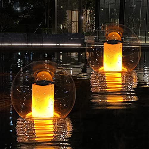 Floating Pool Lights, Solar Flame Lights Flickering IP68 Waterproof Ball Night Lights, Outdoor Lantern Landscape Decoration Lamp for Pool, Pond, Event, Party, Garden(2pcs) Floating Pool Lights, Solar Flame Lights Flickering IP68 Waterproof Ball Night Lights, Outdoor Lantern Landscape Decoration Lamp for Pool, Pond, Event, Party, Garden(2pcs)
