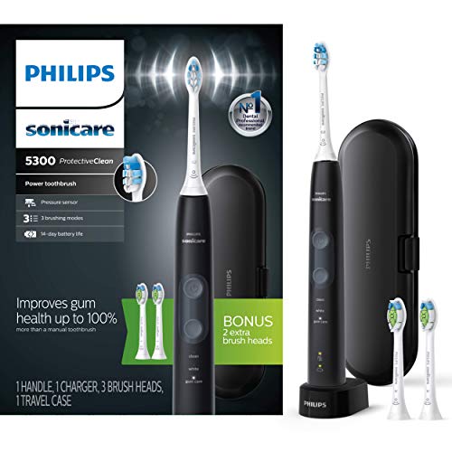 Philips Sonicare ProtectiveClean 5300 Rechargeable Electric Power Toothbrush, Black, HX6423/34 Philips Sonicare ProtectiveClean 5300 Rechargeable Electric Power Toothbrush, Black, HX6423/34