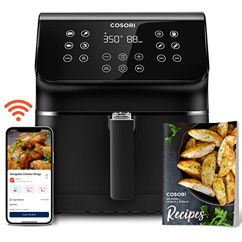 COSORI Pro II Smart Air Fryer 5.8QT 12-in-1 cooker (Unlimited Online Recipes) , Stage Cooking, Customizable Presets, 3-Way Control, Works with Alexa & Google Assistant, Dishwasher-Safe Square Basket COSORI Pro II Smart Air Fryer 5.8QT 12-in-1 cooker (Unlimited Online Recipes) , Stage Cooking, Customizable Presets, 3-Way Control, Works with Alexa & Google Assistant, Dishwasher-Safe Square Basket
