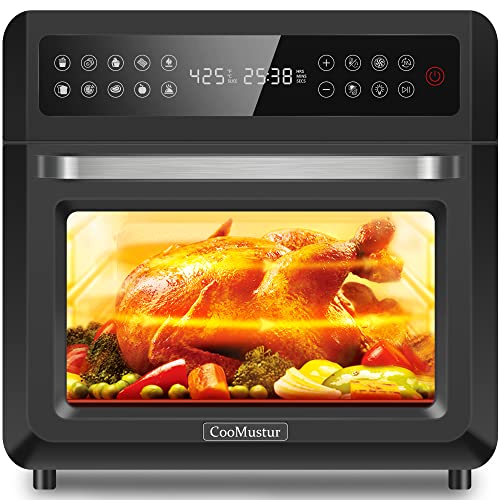 10-in-1 Air Fryer Oven, 20QT Toaster Oven Air Fryer Combo, Digital LCD Touch Screen, 6-Slice Toast, Air Fry, Roast, Bake, Dehydrates, Reheat, Oil-Free Black Stainless Steel with 7 Accessories 10-in-1 Air Fryer Oven, 20QT Toaster Oven Air Fryer Combo, Digital LCD Touch Screen, 6-Slice Toast, Air Fry, Roast, Bake, Dehydrates, Reheat, Oil-Free Black Stainless Steel with 7 Accessories