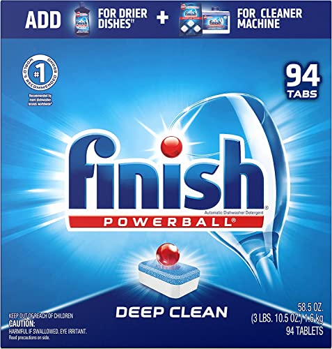 Finish - All in 1 - Dishwasher Detergent - Powerball - Dishwashing Tablets - Dish Tabs - Fresh Scent, 94 Count (Pack of 1) - Packaging May Vary Finish - All in 1 - Dishwasher Detergent - Powerball - Dishwashing Tablets - Dish Tabs - Fresh Scent, 94 Count (Pack of 1) - Packaging May Vary